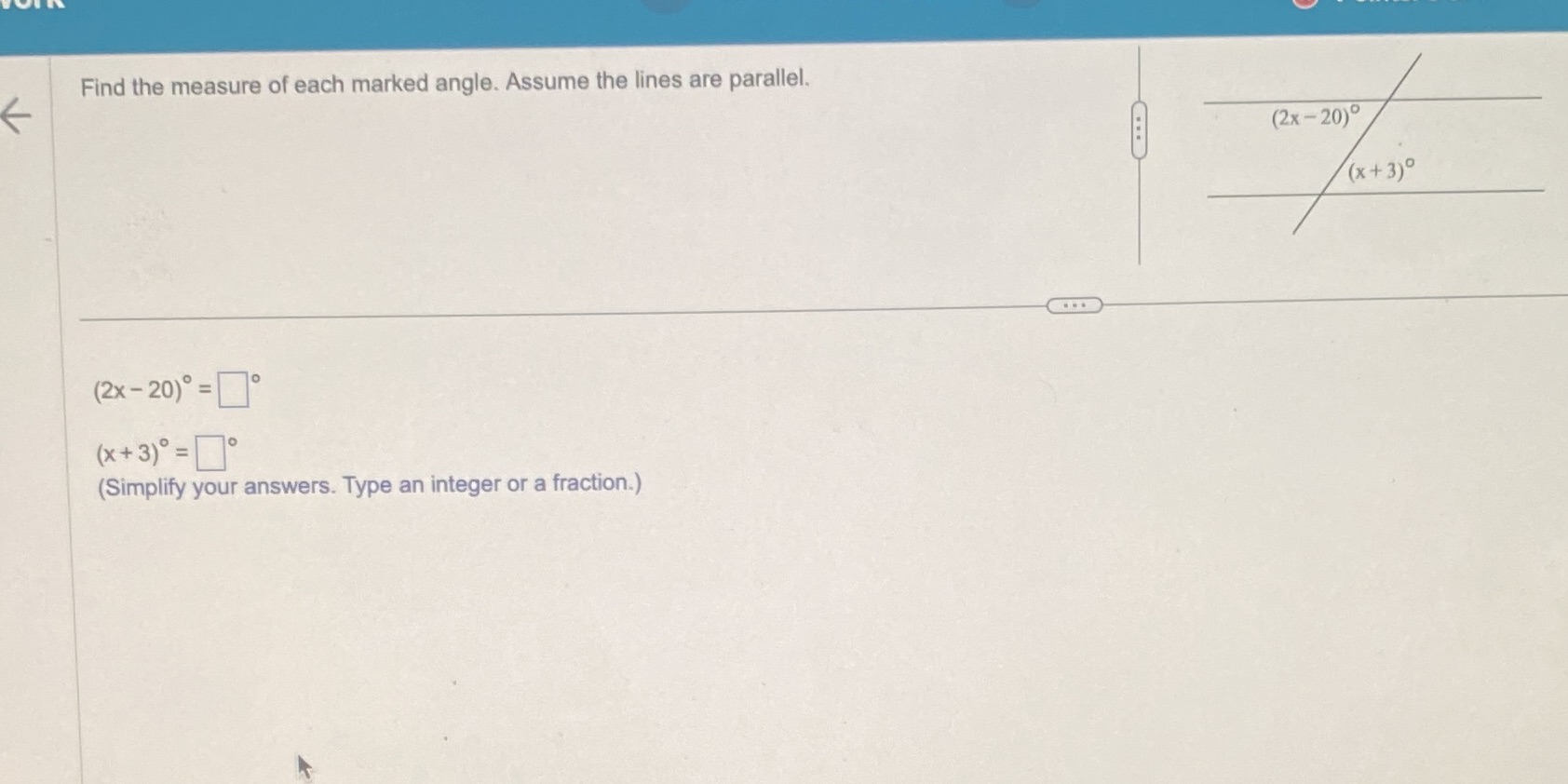 Find the measure of each marked angle. Assume the