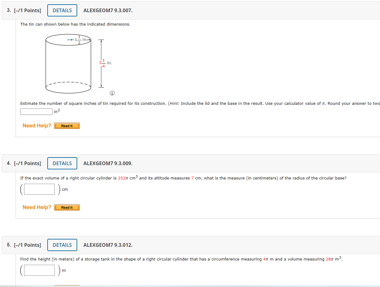 3. [-/1 Points] DETAILS ALEXGEOM7 9.3.007. The
