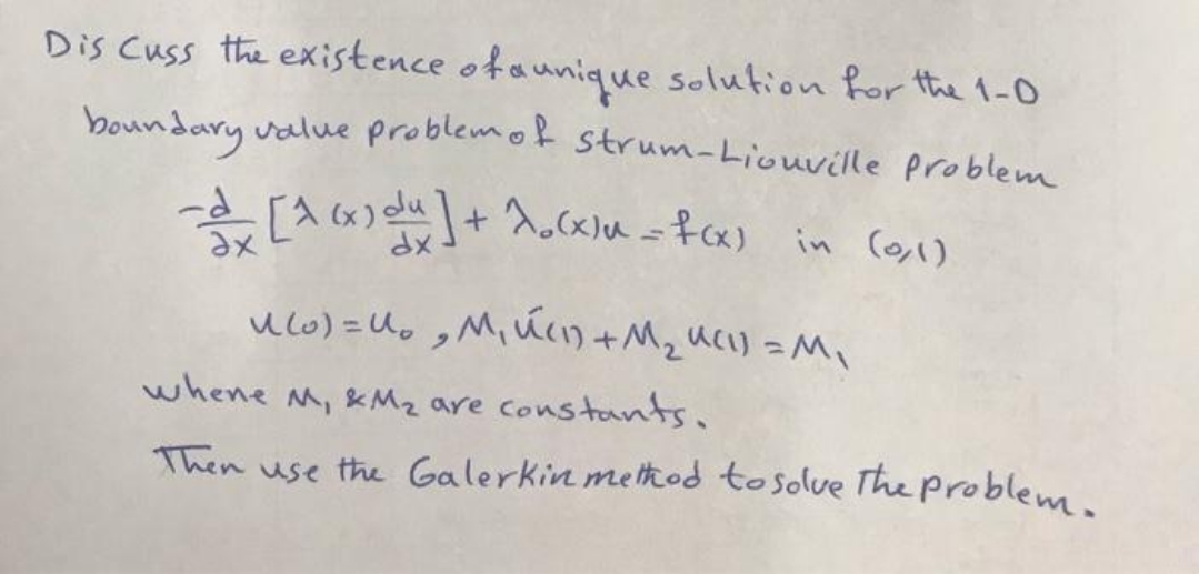 pls answer Discuss the existence of aunique