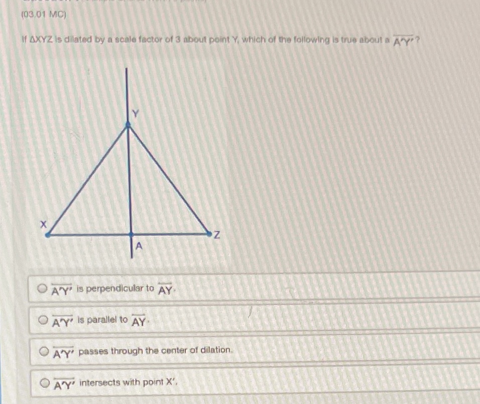 (03,01 MG) if AXYZ is dilated by a scale factor
