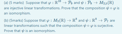 (a) (5 marks) Suppose that y : R 10 -+ Po and th