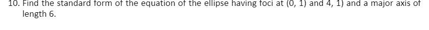 10. Find the standard term at the equation (it