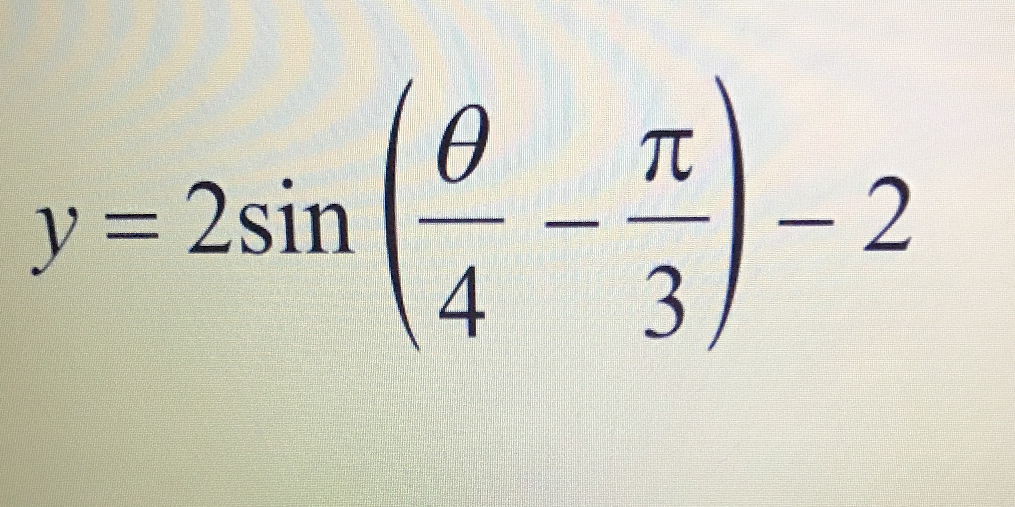 How do i get the period in radians, phase shift