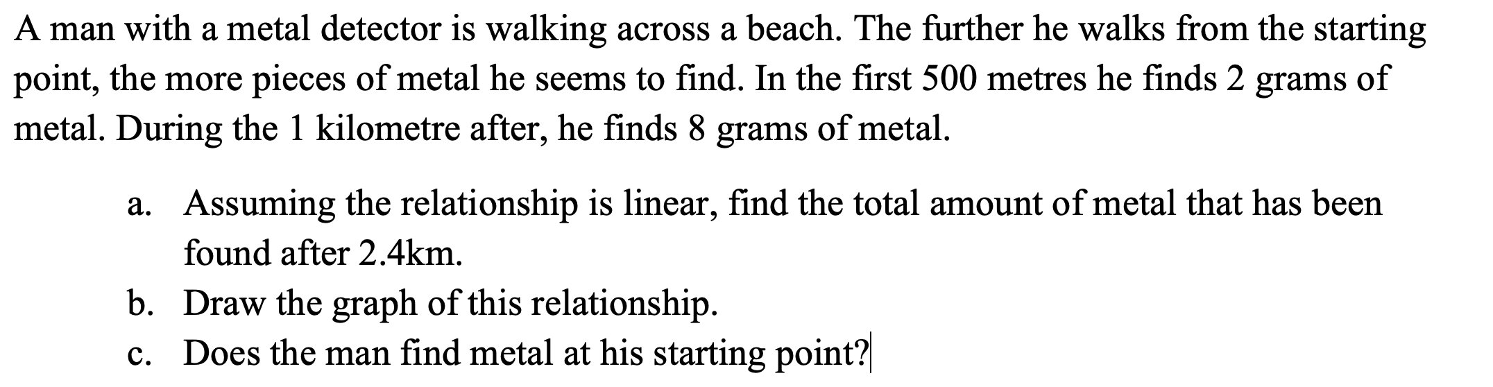 A man with a metal detector is walking across a