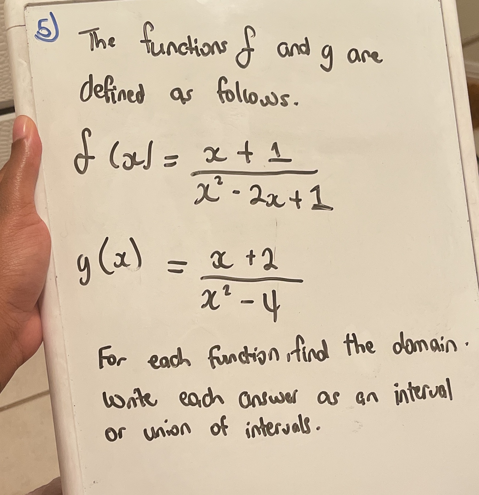 The functions and g are defined as follows. & lol