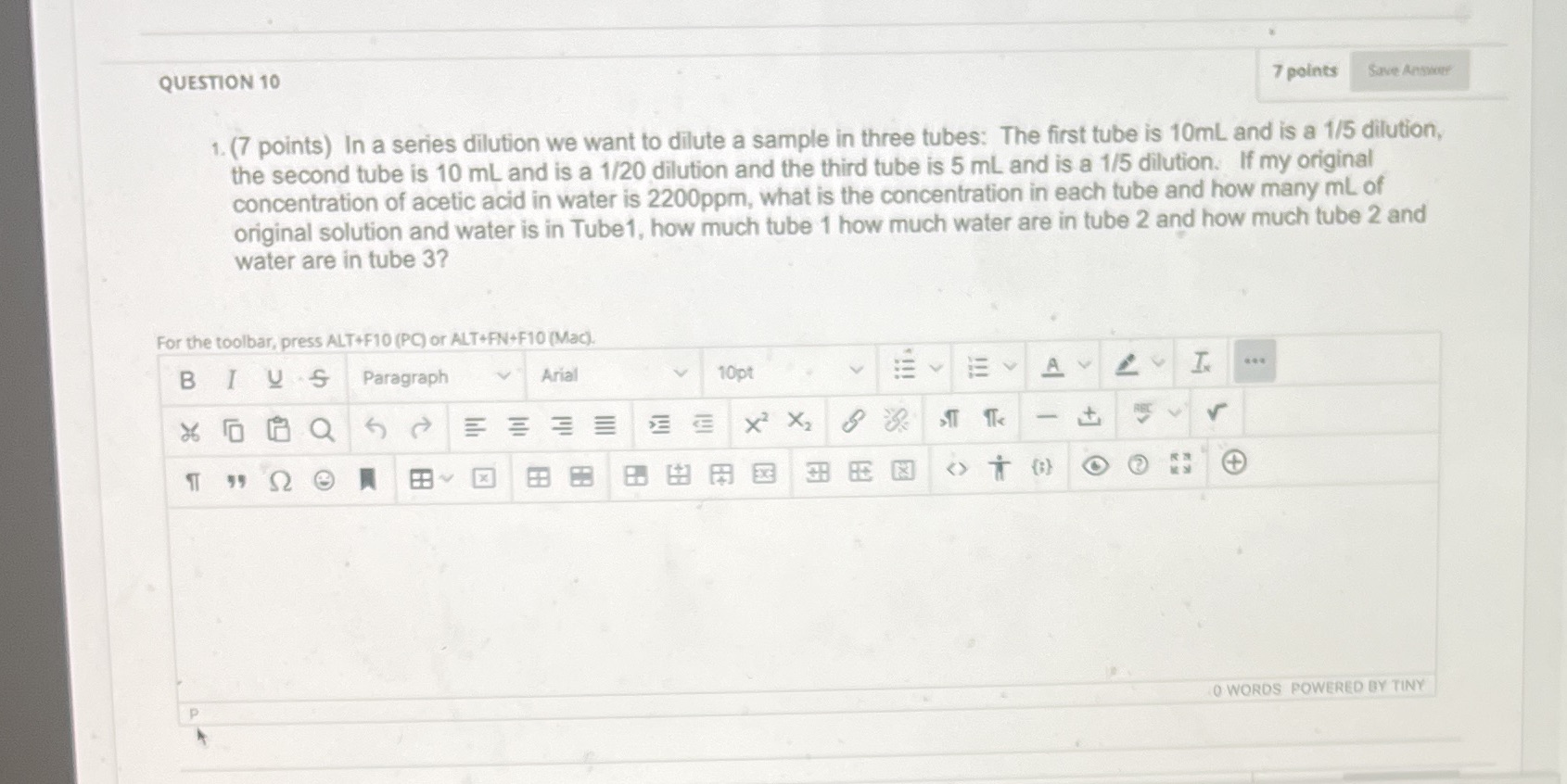 10 QUESTION 10 7 points Save Answer 1. (7 points)