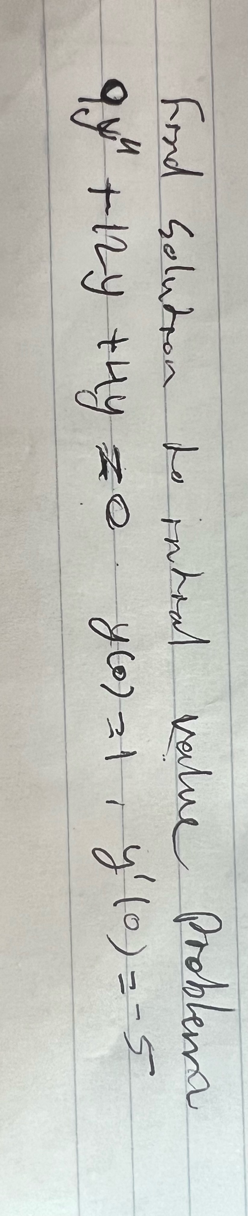 find Solution to intral value Problema qy thy thy