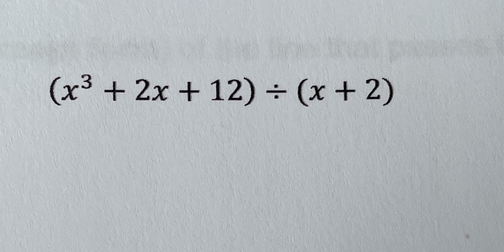 Divide using synthetic division \f