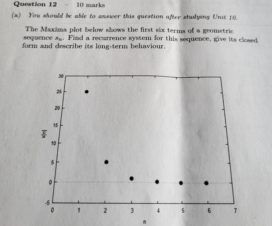 no extra detail Question 12 10 marks (a) You