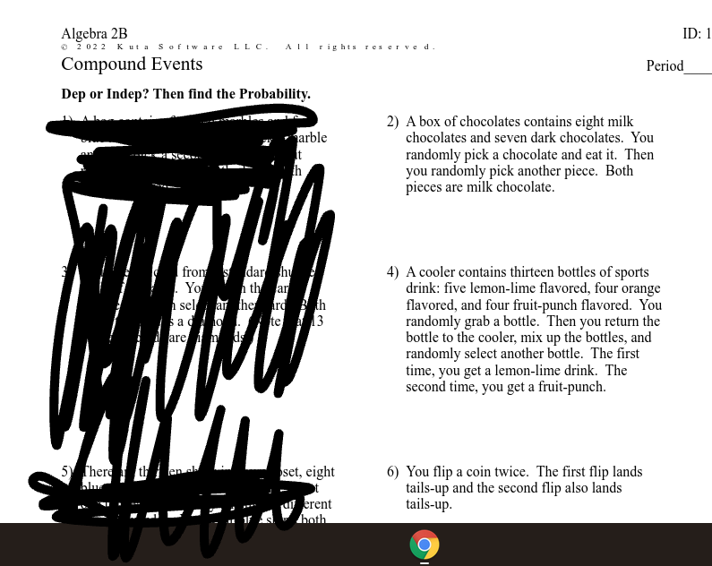 Algebra 2B ID: 1 2022 Kuta Software LLC. All
