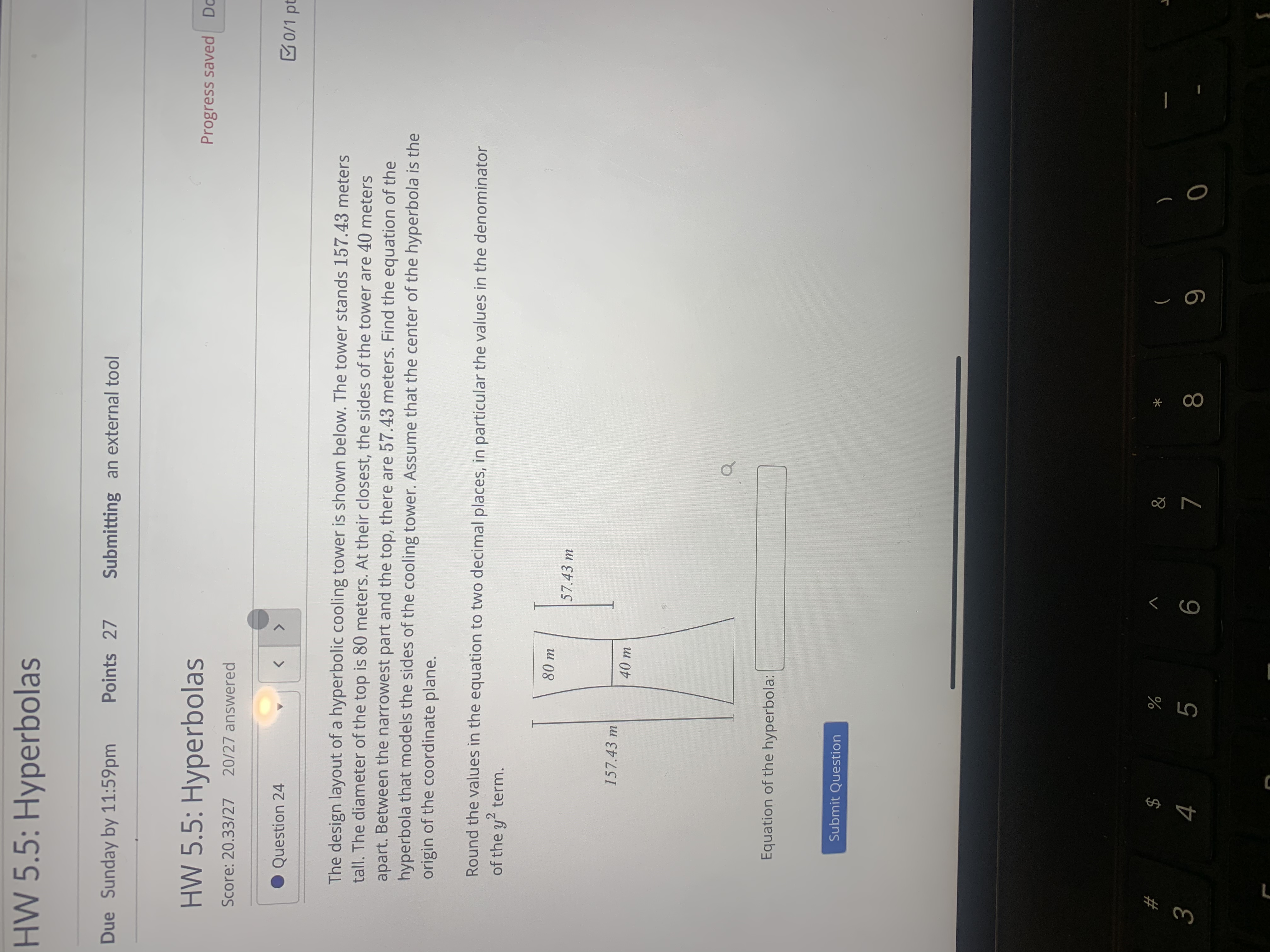 HW 5.5: Hyperbolas Due Sunday by 11:59pm Points