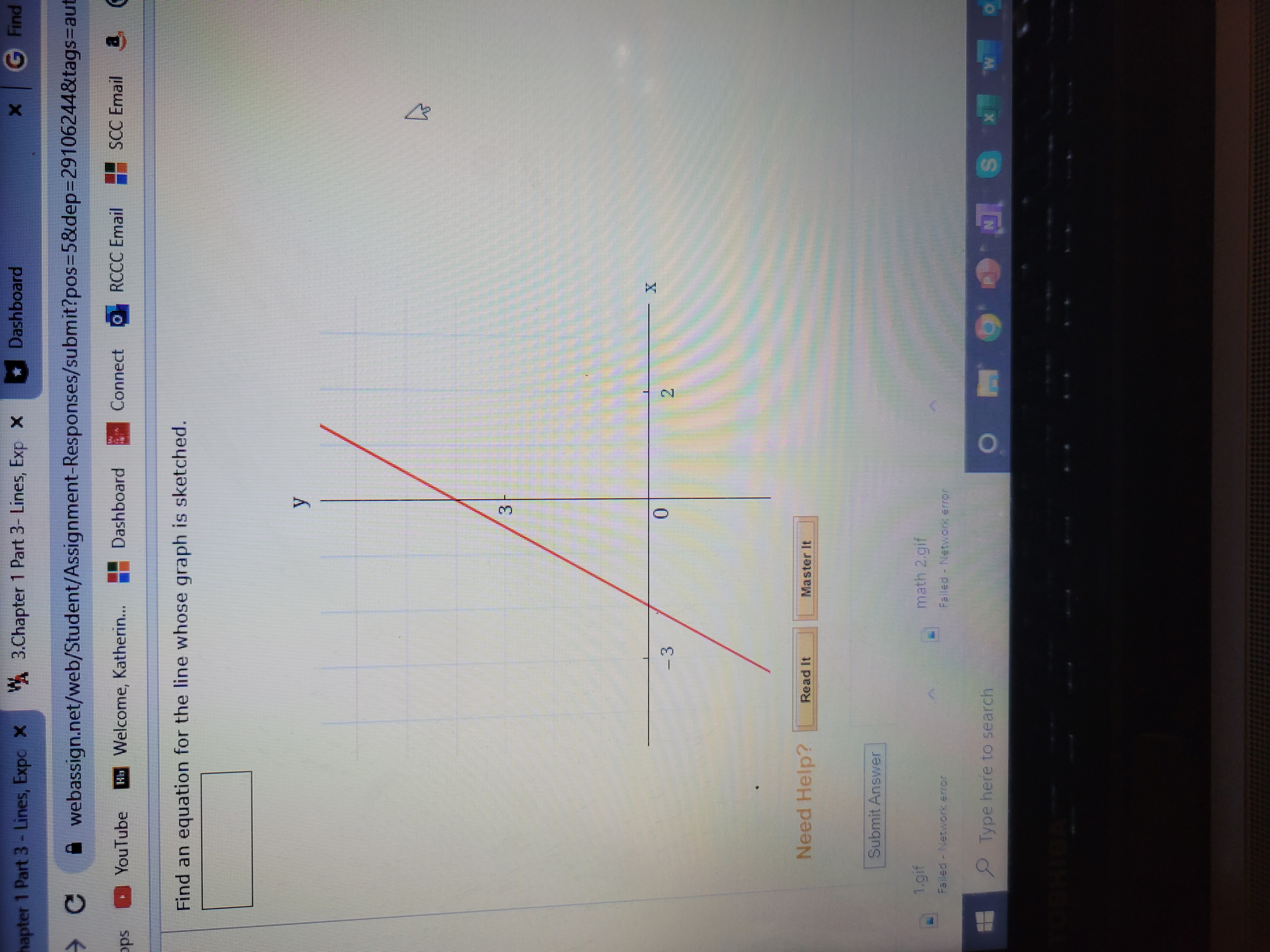 Find an equation for the line whose graph is