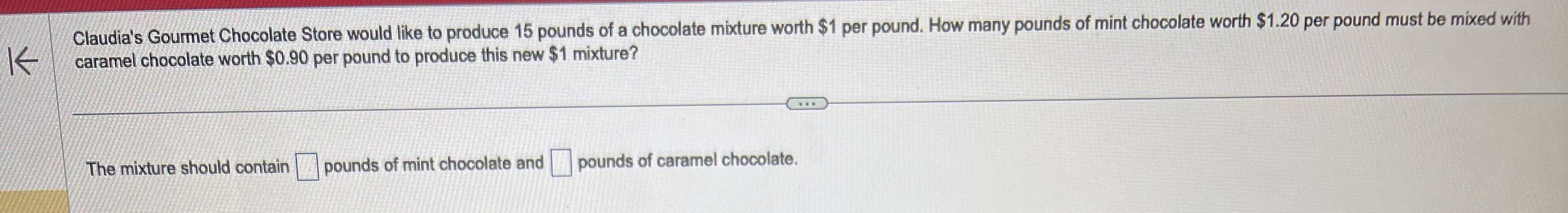 Claudia's Gourmet Chocolate Store would like