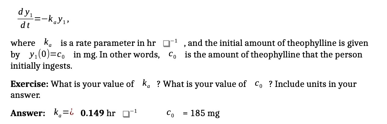 where kg is a rate parameter in hr Erl , and the