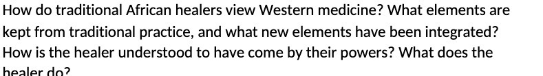 How do traditional African healers view Western