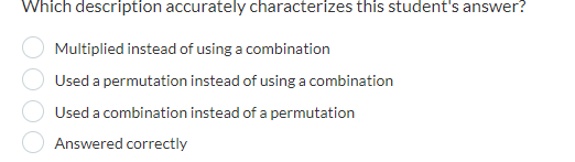 A student was asked to calculate the number of