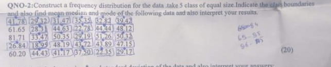 husuuduu hjs QNO-2:Construct a frequency