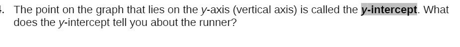 l. The point on the graph that lies on the y-axis