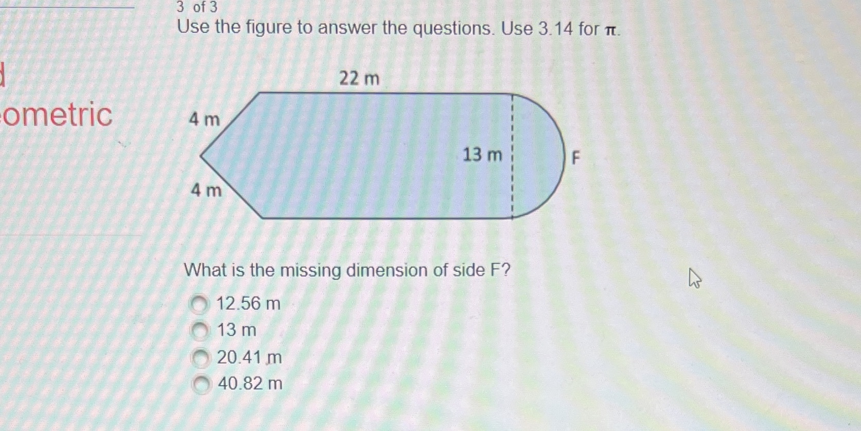 3 of 3 Use the figure to answer the questions.