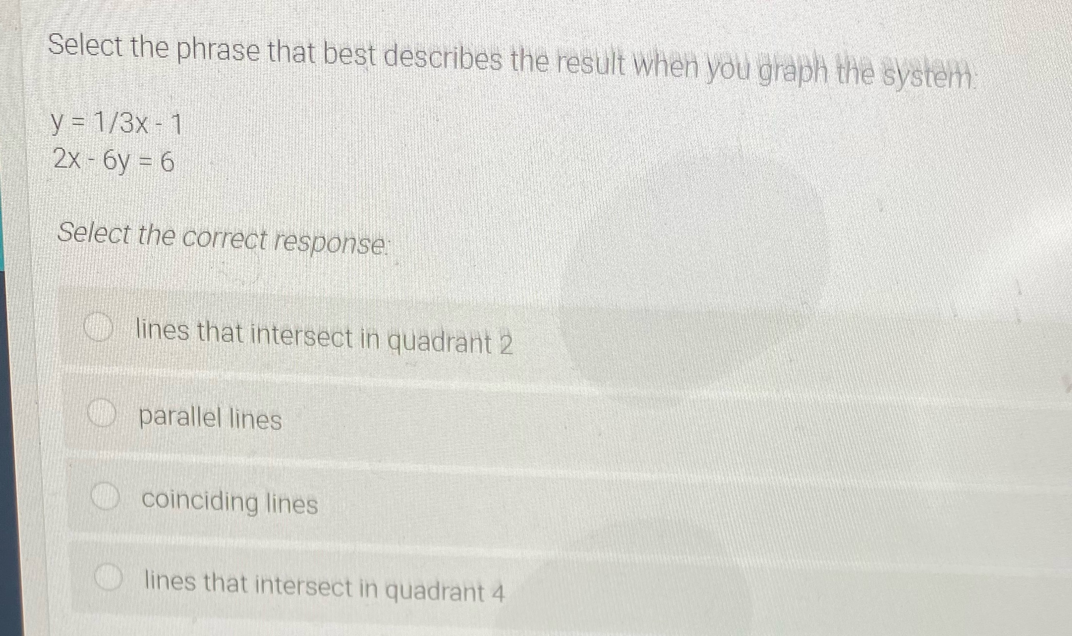 Select the phrase that best describes the result