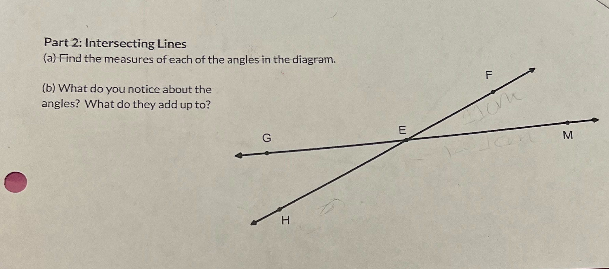 I'm having trouble find each of the angles Part