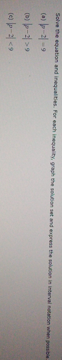 solve in interval notation Solve the equation and