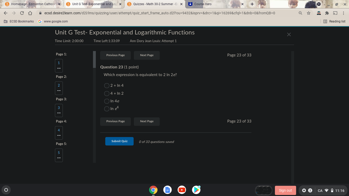 @ Homepage - Edmonton Catholic x @ Unit G Test-