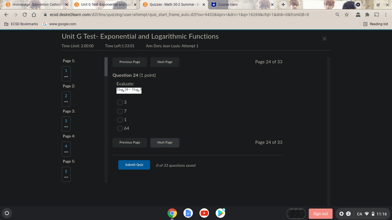 @ Homepage - Edmonton Catholic x @ Unit G Test-