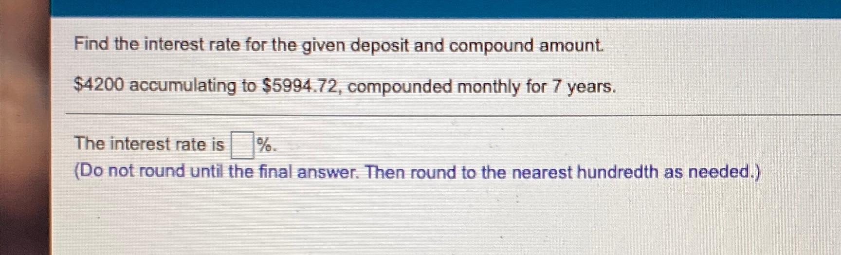 Question 4: Compound interestThanks so much! I