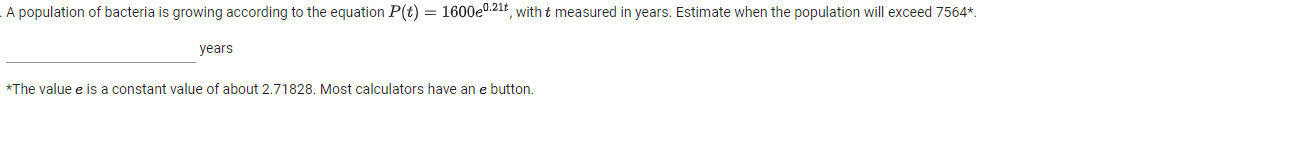 1. 0.211 . A population of bacteria is growing