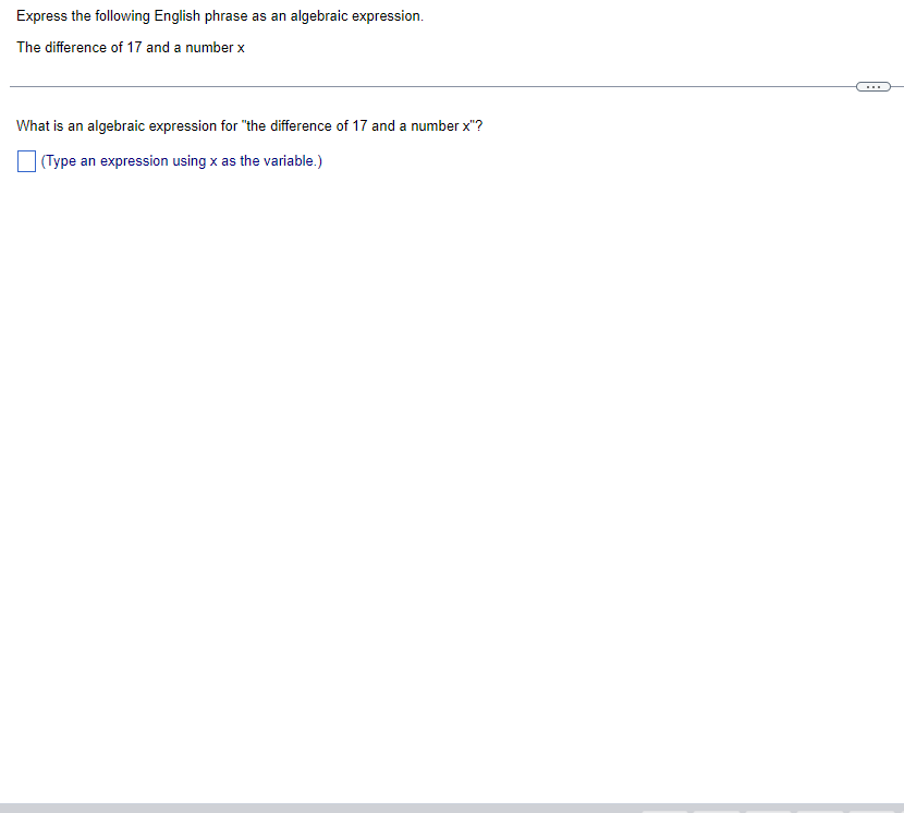 Express the following English phrase as an