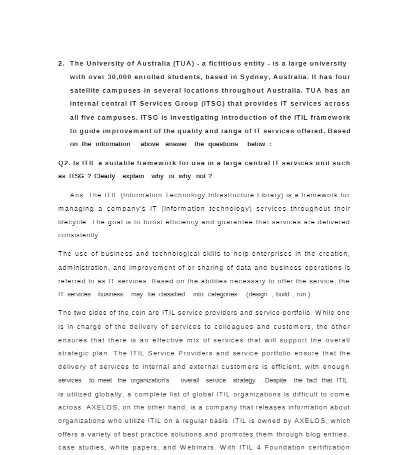 2. The Universityr of Australia ['I'UA}