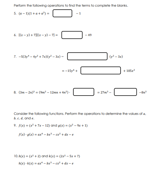 may anyone that know how to answer these problems