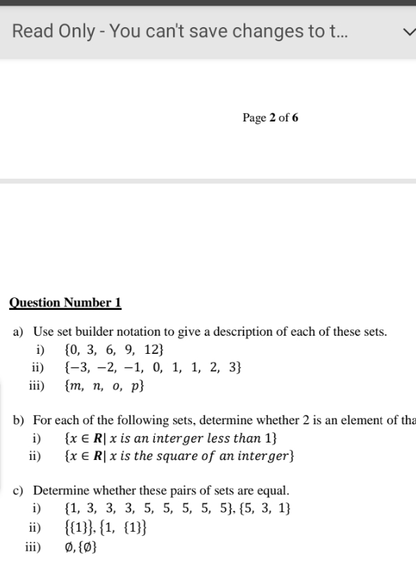 discrete structure Read Only - You can't