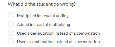 A student was asked to calculate the number of