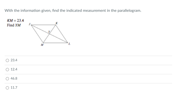 HMW............................ Find the measure