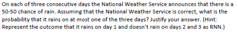 On each of three consecutive days the National