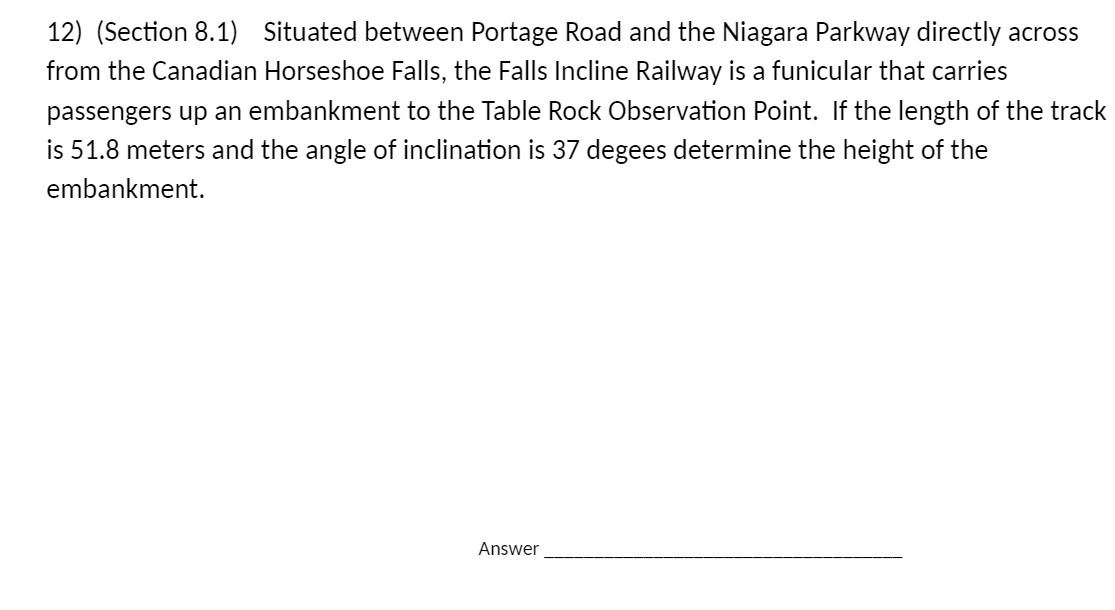 12) (Section 8.1) Situated between Portage Road
