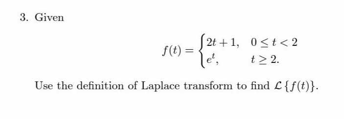i stuck in this question please solve 3. Given f