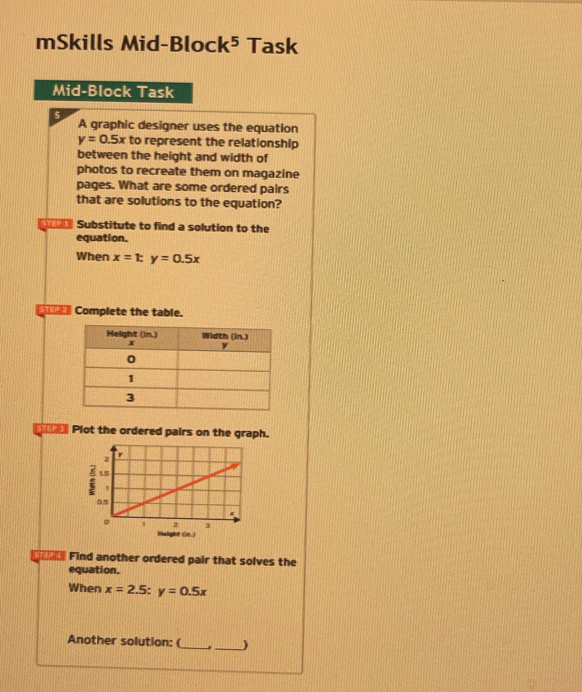 Solve 5 mSkills Mid-Block Task Mid-Block Task A