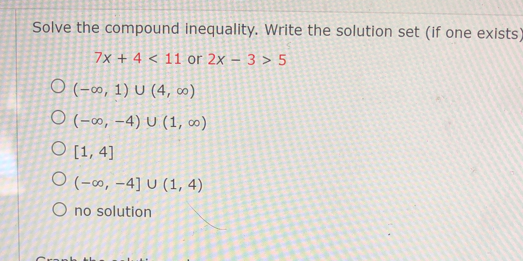 Solve which one ? Multiple choice Solve the