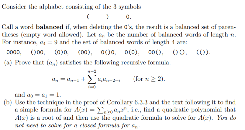 solve this problem. Consider the alphabet