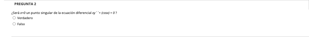 Will x = 0 be a singular point of the