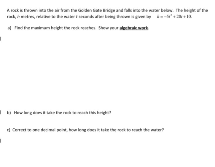 A rock is thrown into the air from the Golden