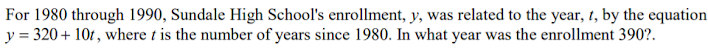 For 1980 through 1990, Sundale High School's