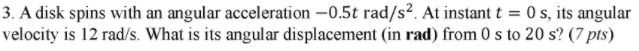how sure how to work out this problem 3. A disk
