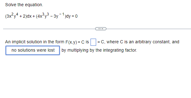 Solve the equation. {3x239 + 2m: + {4x339 s}; ' 1