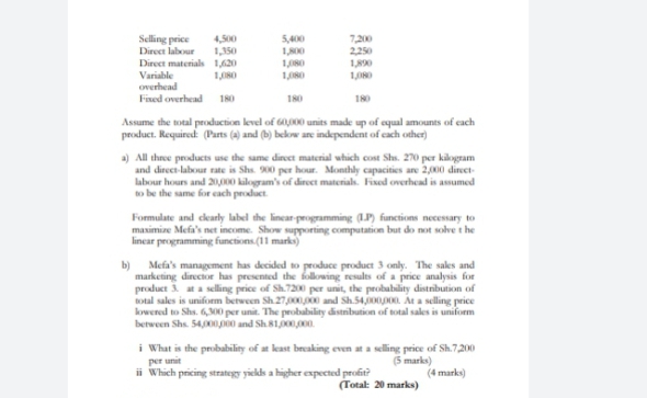 Kindly answer the following questions