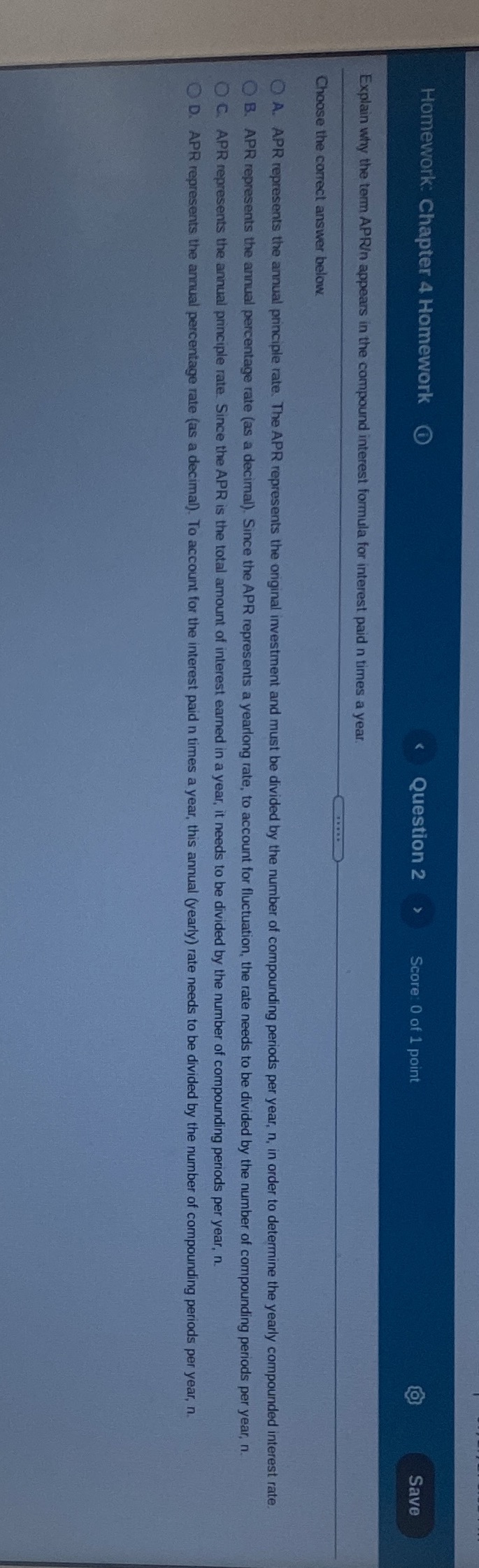 MAT205 Homework: Chapter 4 Homework O Question 2