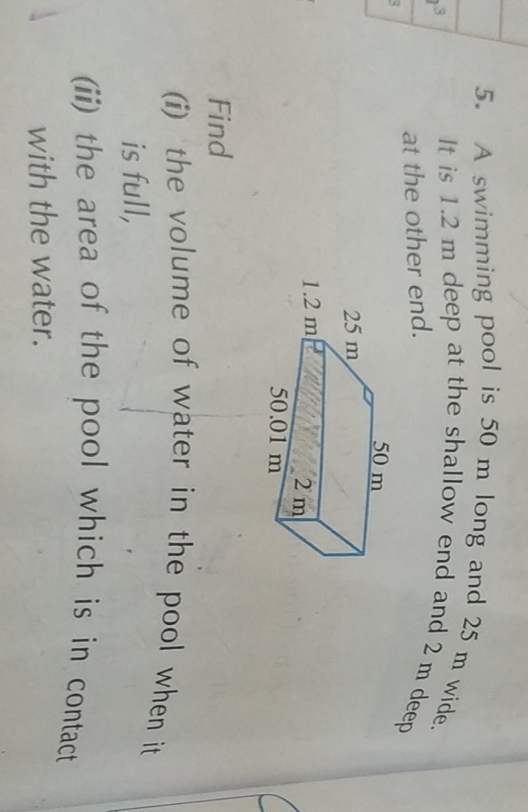 please give a good explanation 3. A swimming pool